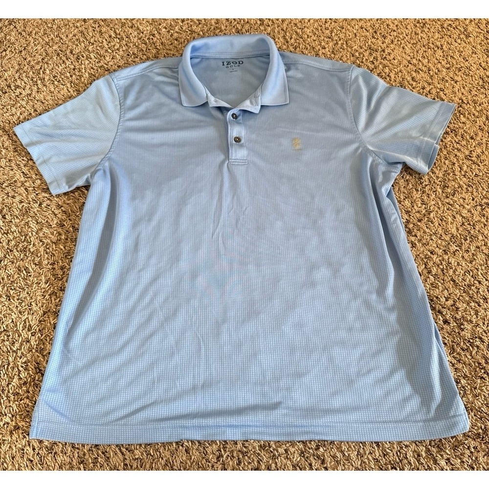 Izod Golf Men's Blue Short Sleeve Polo Size Large